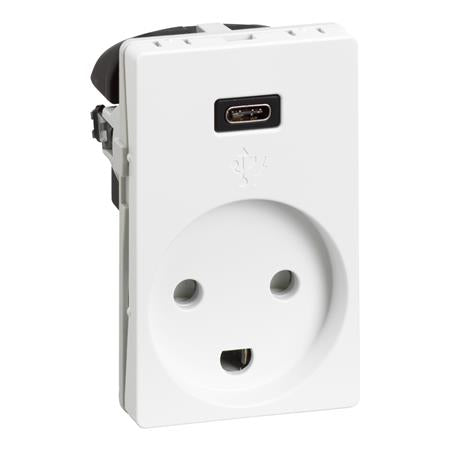 Lauritz Knudsen Fuga Usb C Stikkontakt 1,5M Hv