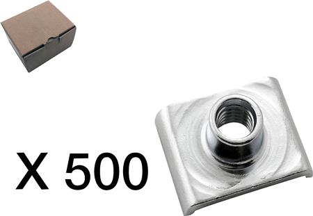 Cubic Møtrikstykke, M10, Skinnesystem 500 Stk.