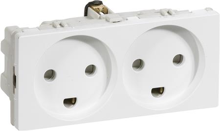 Lauritz Knudsen Bulk Fuga Dobb.Stikkontakt 2M Hv - 100 Stk.