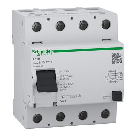 Schneider Electric Acti9 Rccb Pfi 4P 125A 300Ma Kl,B