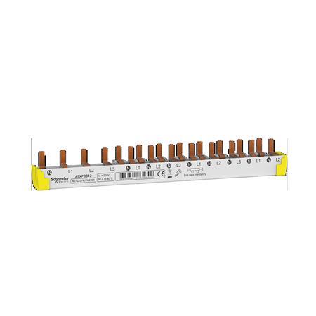 Schneider Electric Sløjfeskinne 3Pn 12M: Rcd+Nl1Nl2Nl3 9Mm