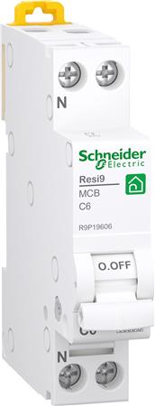 Schneider Electric Automatsikring C6A 1P+N 6Ka 1M
