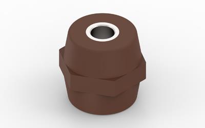 Cubic Lv Isolator M12, H40Xw40Mm, Brun