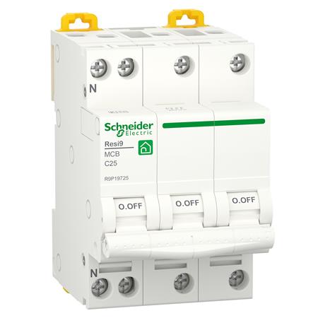 Schneider Electric Automatsikring C25A 3P+N 6Ka 3M