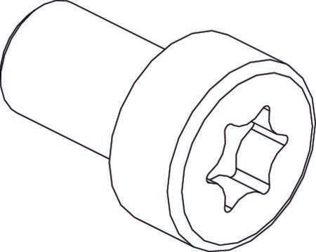Cubic Cylinderskrue, Torx