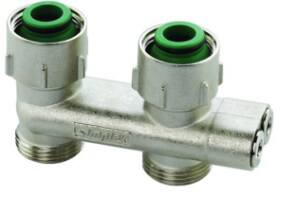 Thermrad H-Blok Kryds ¾" Lige Omvendt Vand