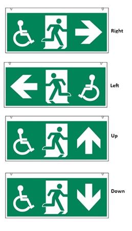 Solar Light Handicap Nødlysskilt Wayout 23M