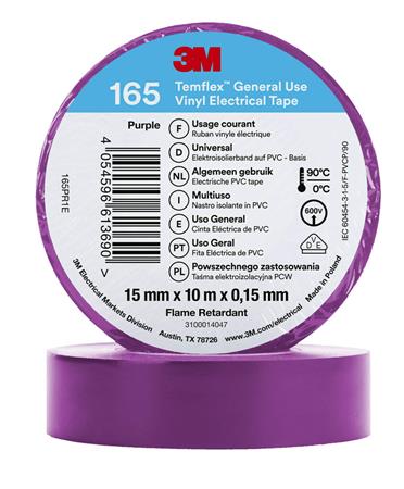 3M Tape Vinyl 165 15Mmx10M Violet