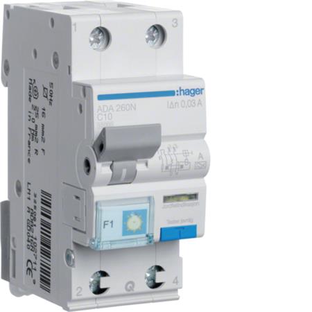 Hager Kombiafbr. 10A 30Ma C 2P 2M