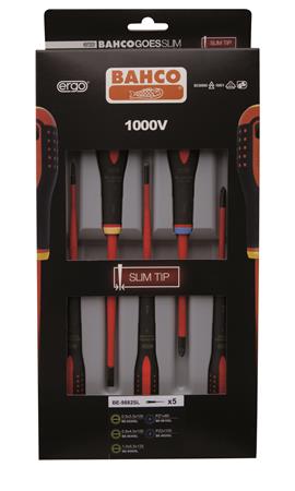 Bahco Skruetrækker  Ergo Set Slim Blades