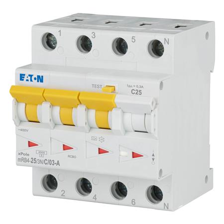 Eaton Kombiafbr. 25A 300Ma C 3P+N 4M