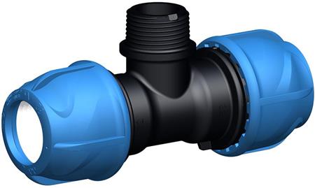 Gf Georg Fischer T 90° Ug Ijoint Pp/Nbr Pn16 D25-½"