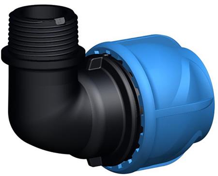 Gf Georg Fischer Vinkel90° Ug Ijoint Pp/Nbr Pn16 D32-¾"