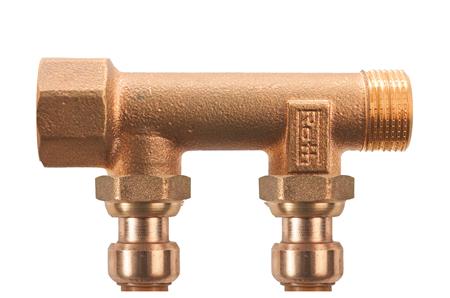 Roth Roth Rødgods Indstiks Fordelerrør 2X15Mm