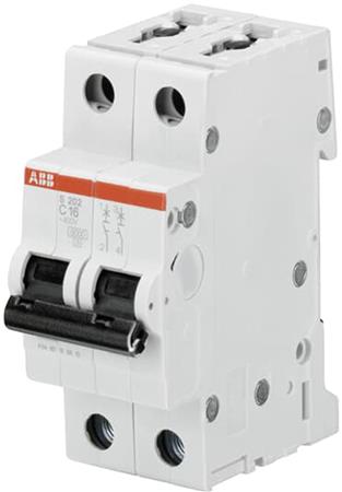 Abb Automatsikring C16A 2P 6Ka 2M