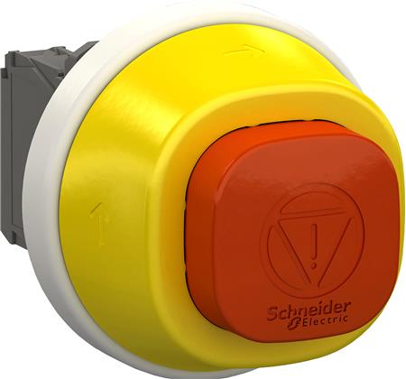Schneider Electric Nødstop Firkantet M/Led R/H 2Nc+No 24V