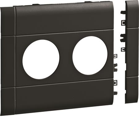 Hager Afdækn.120Mm F.2 Stikk U.Skrift. Ral9011