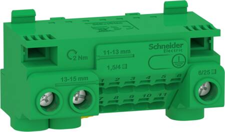 Schneider Electric Afdækning Terminalblok 3X6/25 + 11X1,5/4