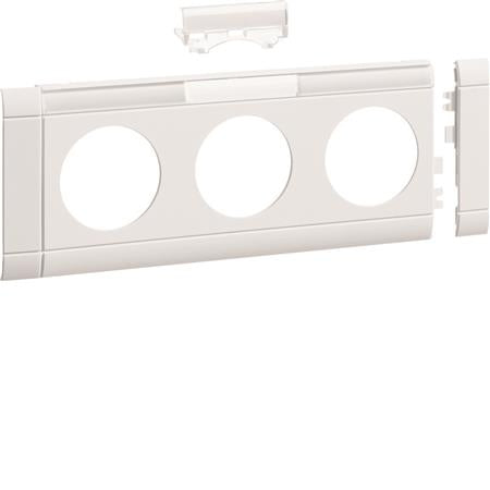 Hager Afdækn.80Mm For 3 Stikkontakt M.Skrift