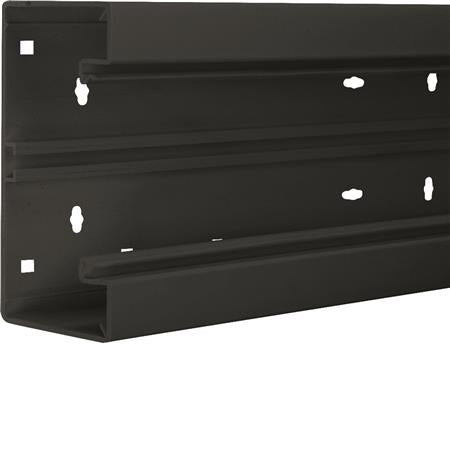 Hager Kanalbund Br65130 Plast 68X130 Mm Sort - 2 Meter