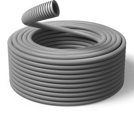 Solar Plus Flexrør 16Mm Halogenfri Grå Rg100 - 100 Meter