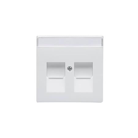 Abb Dataudtag Afdækning For 2 X Rj45 1M Hvid