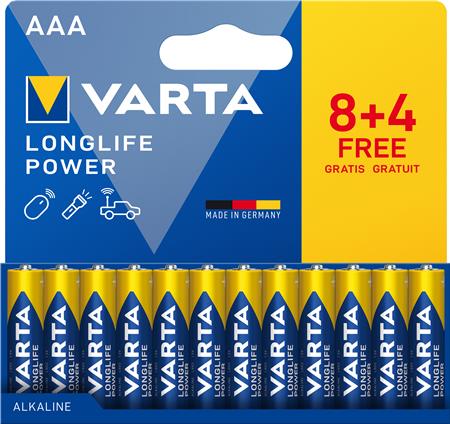 Varta Longlife Power Aaa Pak 12 (8+4)