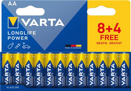 Varta Longlife Power Aa Pak 12 (8+4)