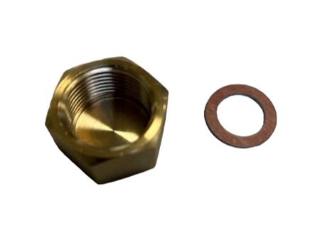 Gottfred P 3/4" Slutmuffe Med Rødgods Pakning