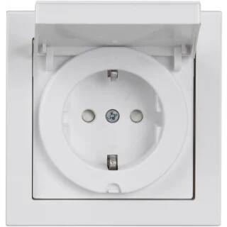 Fix-Pro Abb Stikkontakt Komplet Ip44 Hvid M/Låg