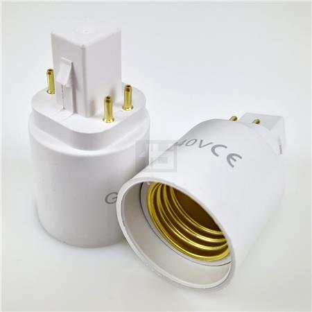 Solar Fatningsadapter Plast G24Q-E27 4-Pins