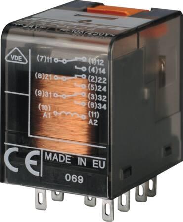 Schrack Relæ Pt 6A 4C/O 230Vac M.Led