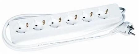 Solar Plus Stikdåse 6R M. Jord 5 M Hvid