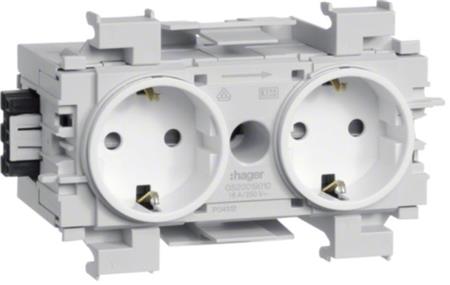 Hager Stikkontakt Ecoline 2Xschuko Front