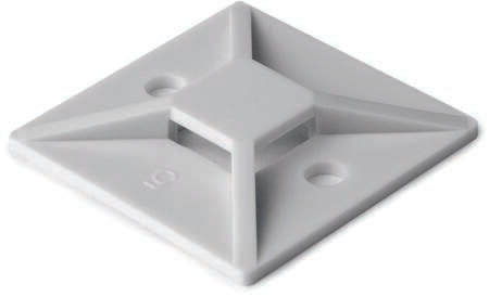 Hellermanntyton Sokkel M/Lim 19,0X19,0, Hvid - 100 Stk.