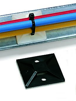 Hellermanntyton Sokkel M/Lim 19,0X19,0, Sort - 100 Stk.