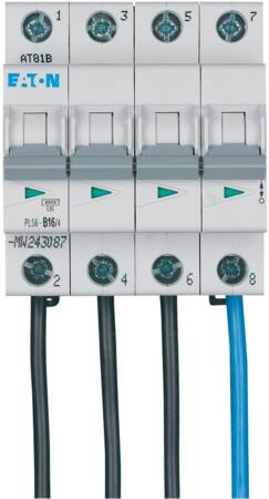 Eaton Automatsikring B16A 4P 6Ka 4M