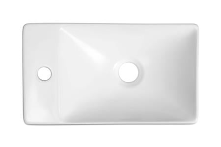 Blue Label Håndvask Fir 38X22X10Cm Venstre Mat Hvid