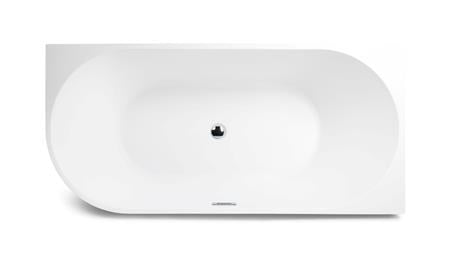 Blue Label Badekar Back To Wall 1700Mm Højre Mat Hv