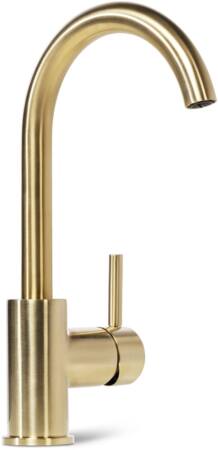 Blue Label Håndvaskarmatur Børstet Guld C Tud