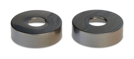 Blue Label Rosette 74Mm Sæt 2Stk Gun Metal