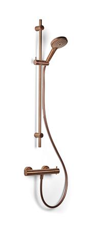 Blue Label Termostatarmatur M/Brusesæt Børst Bronze