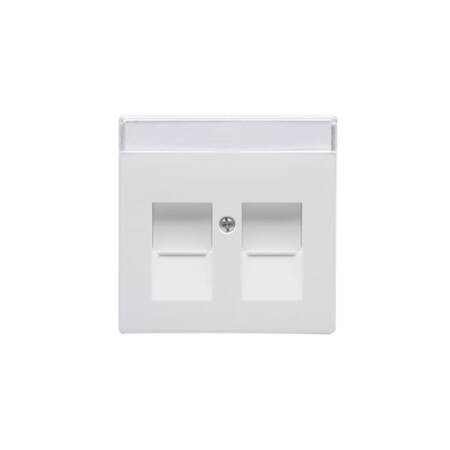 Fix-Pro Dataudtag Afdækning For 2 X Rj45 1M Hvid