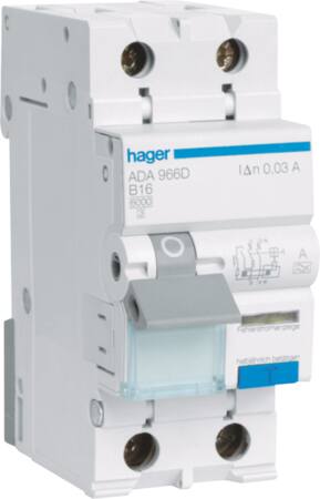 Hager Kombiafbr. 10A 30Ma C 1P+N 2M