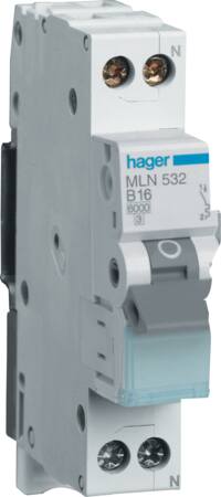 Hager Automatsikring C10A 1P+N 6Ka 1M