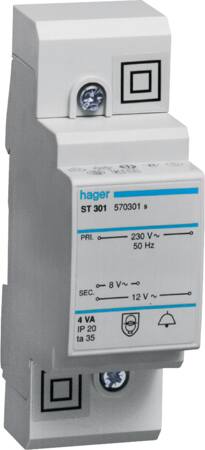 Hager Ringetrans.16Va 8-12V 3M St305