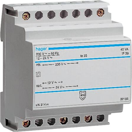 Hager Sikkerhedstran.40Va 1224V St314