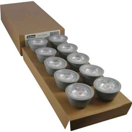 Nordtronic 10 Stk. Lyskilde Gu10 4,8W 4000K Cri>90