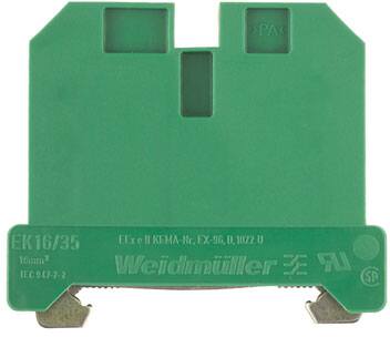 Weidmüller Jordklemme          Ek16/35 Pa