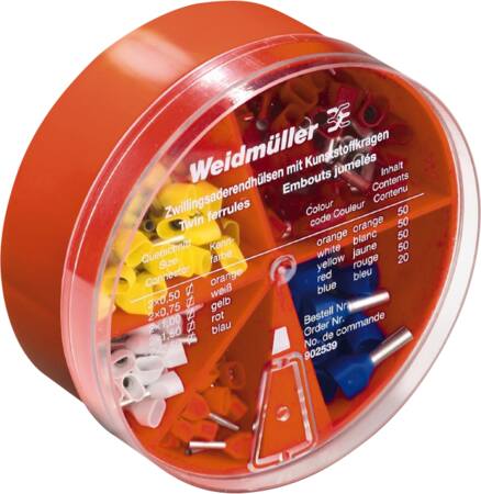 Weidmüller Terminalrørsbox Twin 0,50-2,5 We Farvek.